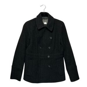 J. Crew Stadium Cloth Nello Gori Peacoat Women's Sz 2 Charcoal Gray Timeless